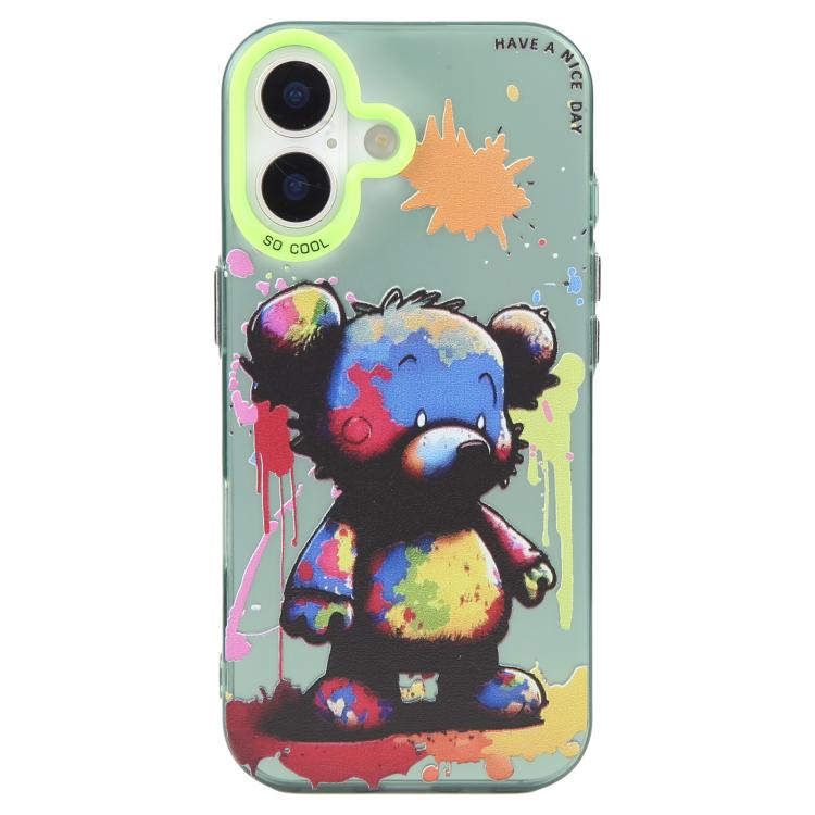 Animal Pattern Oil Painting Series PC + TPU Phone Case, For iPhone 16 Plus