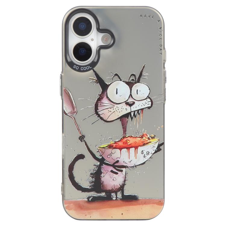 Animal Pattern Oil Painting Series PC + TPU Phone Case, For iPhone 16 Plus