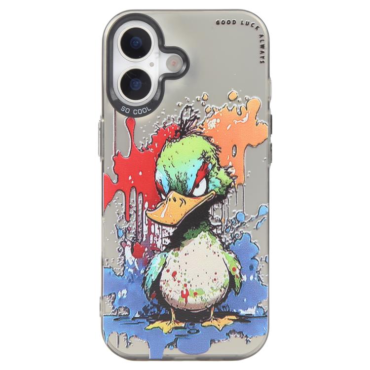 Animal Pattern Oil Painting Series PC + TPU Phone Case, For iPhone 16 Plus