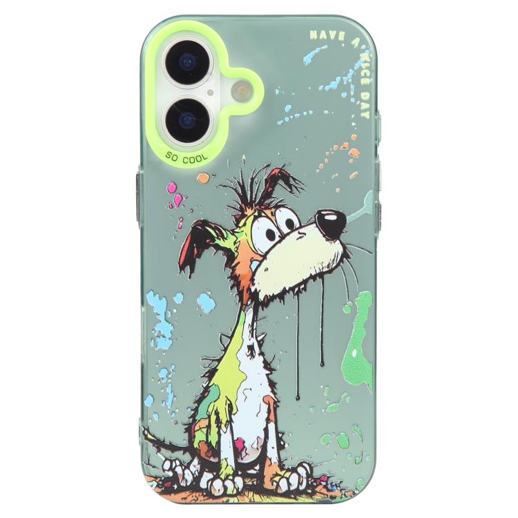Animal Pattern Oil Painting Series PC + TPU Phone Case, For iPhone 16 Plus