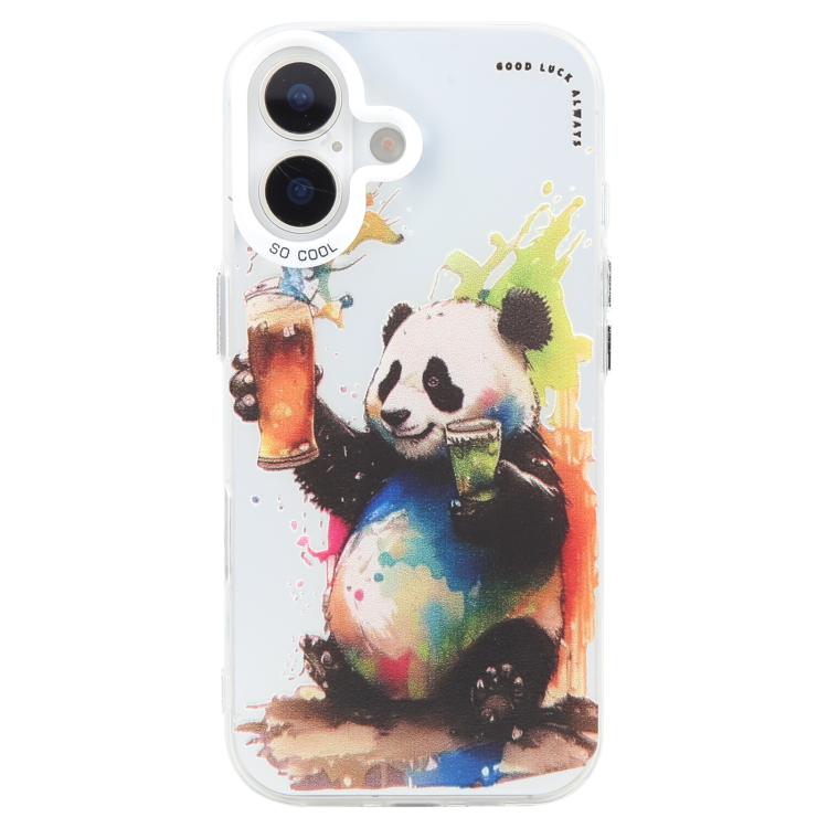 Animal Pattern Oil Painting Series PC + TPU Phone Case, For iPhone 16 Plus