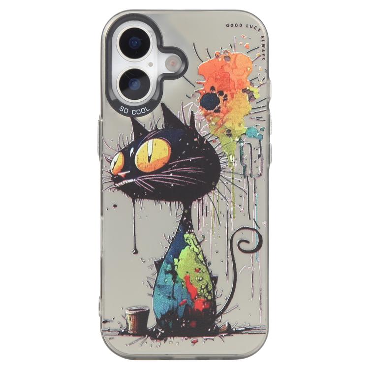 Animal Pattern Oil Painting Series PC + TPU Phone Case, For iPhone 16 Plus