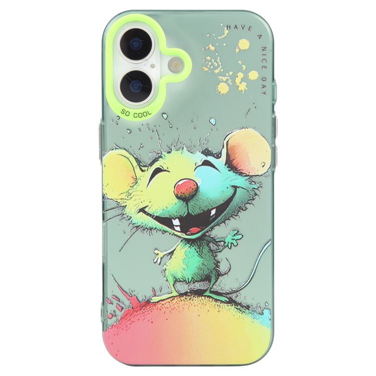 Animal Pattern Oil Painting Series PC + TPU Phone Case, For iPhone 16 Plus