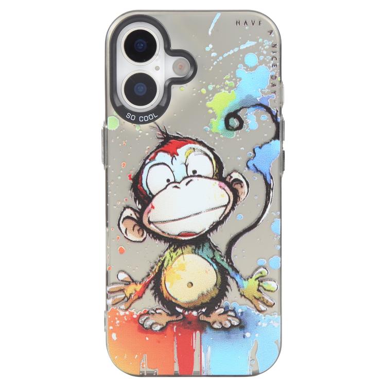 Animal Pattern Oil Painting Series PC + TPU Phone Case, For iPhone 16 Plus