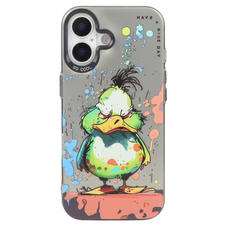 Animal Pattern Oil Painting Series PC + TPU Phone Case, For iPhone 16 Plus