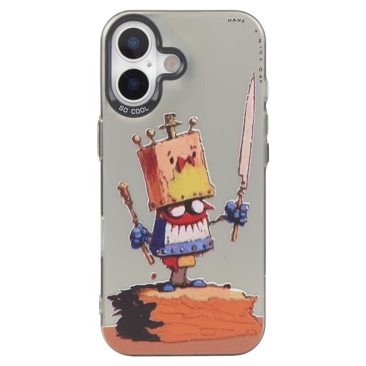 Animal Pattern Oil Painting Series PC + TPU Phone Case, For iPhone 16 Plus