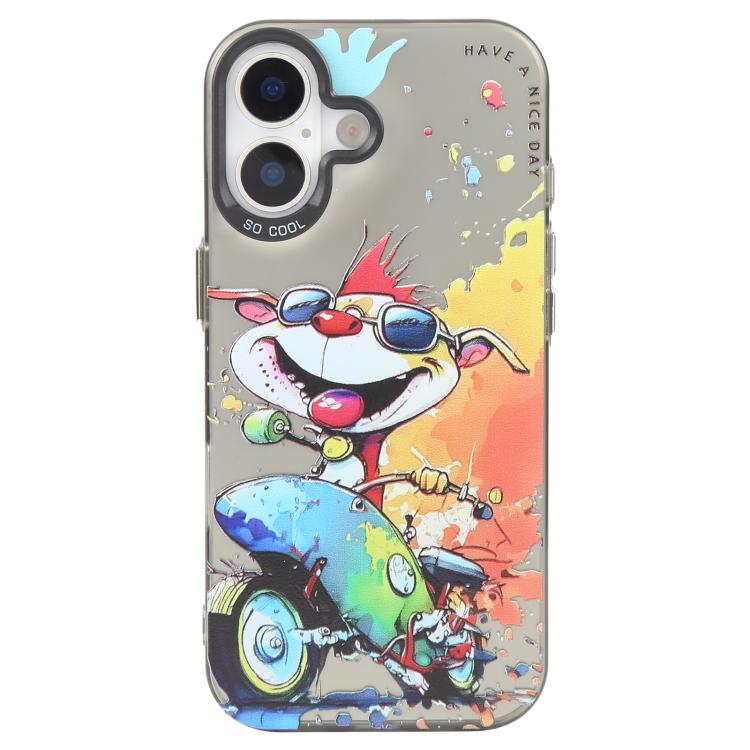 Animal Pattern Oil Painting Series PC + TPU Phone Case, For iPhone 16 Plus