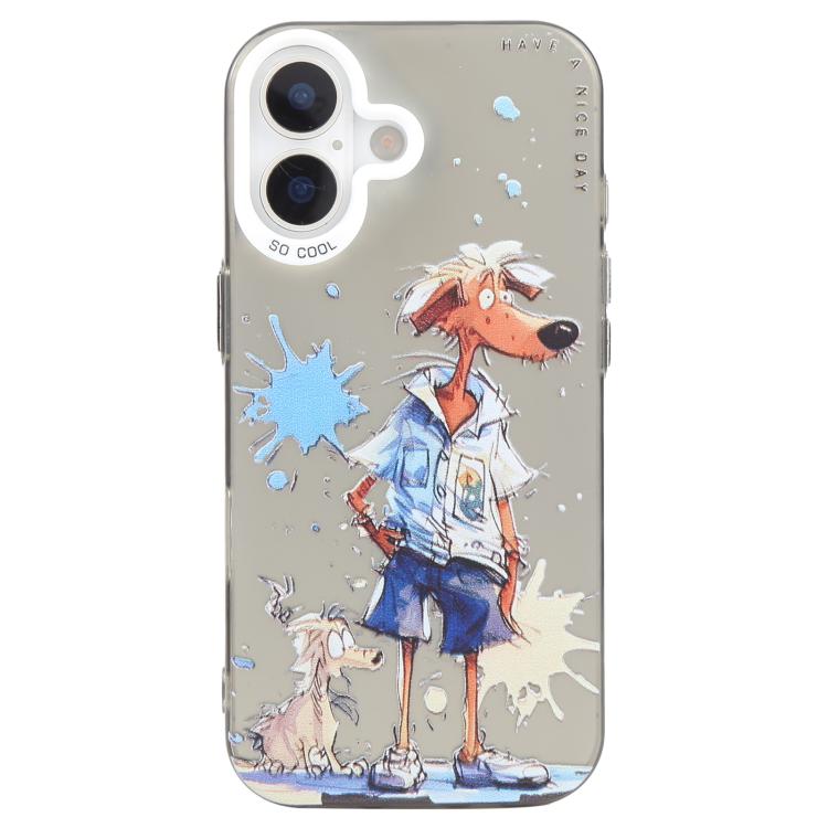 Animal Pattern Oil Painting Series PC + TPU Phone Case, For iPhone 16 Plus