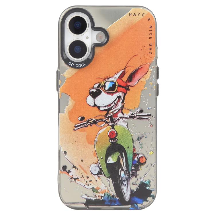 Animal Pattern Oil Painting Series PC + TPU Phone Case, For iPhone 16 Plus