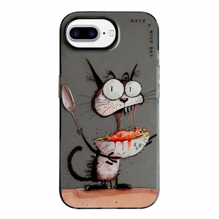Animal Pattern Oil Painting Series PC + TPU Phone Case, For iPhone 7 Plus / 8 Plus