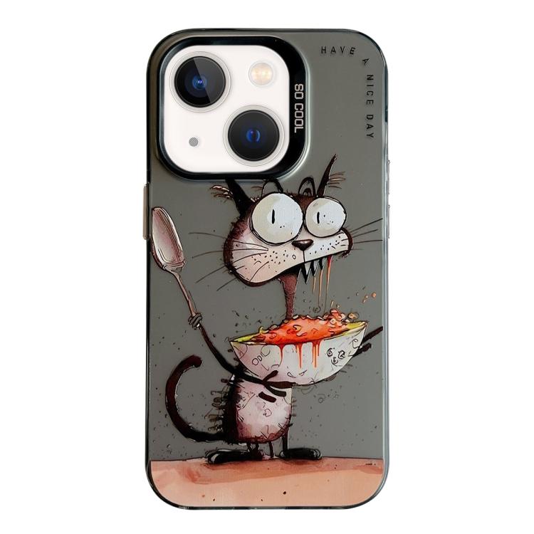 Animal Pattern Oil Painting Series PC + TPU Phone Case, For iPhone 13 mini