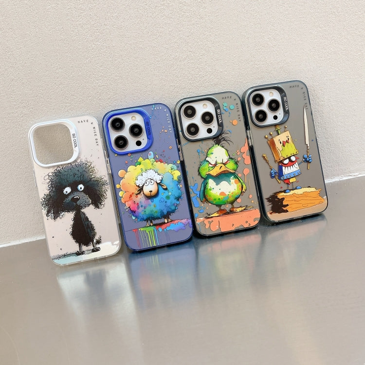 Animal Pattern Oil Painting Series PC + TPU Phone Case, For iPhone 15