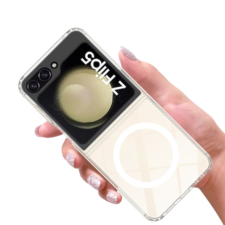 For Samsung Galaxy Z Flip5 MagSafe Transparent Acrylic Phone Case