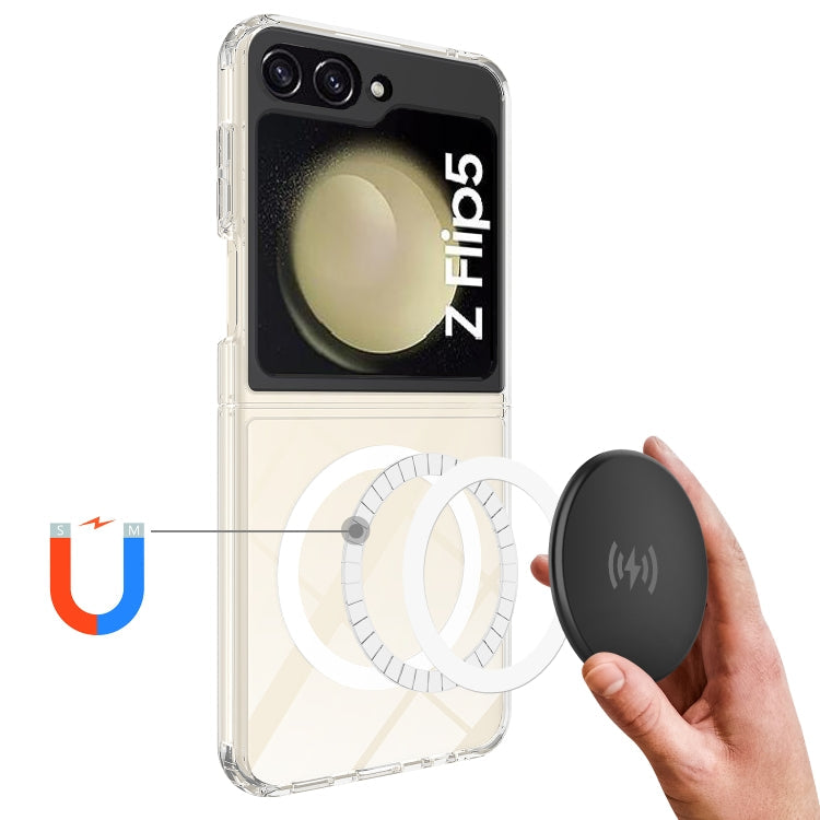 For Samsung Galaxy Z Flip5 MagSafe Transparent Acrylic Phone Case