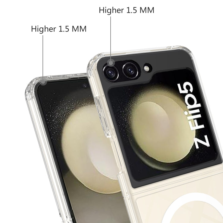 For Samsung Galaxy Z Flip5 MagSafe Transparent Acrylic Phone Case