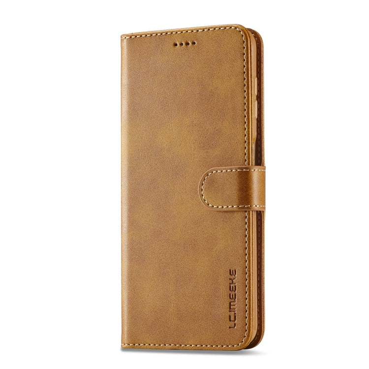 For Samsung Galaxy S23 FE 5G LC.IMEEKE Calf Texture Leather Phone Case(Brown)