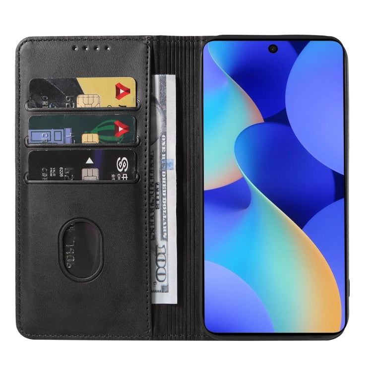 For Tecno Spark 10 Pro Magnetic Closure Leather Phone Case(Black)