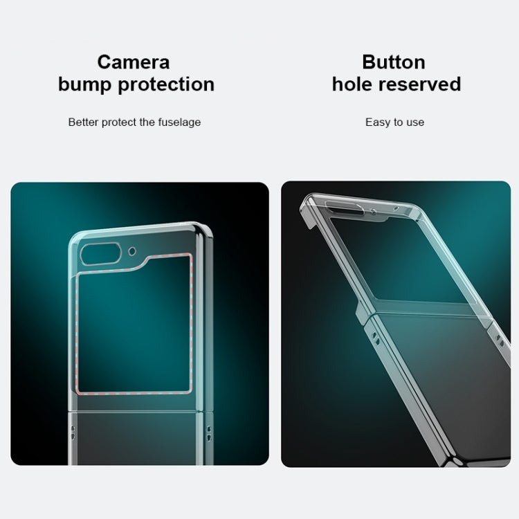 For Samsung Galaxy Z Flip4 5G Transparent PC Flip Phone Case