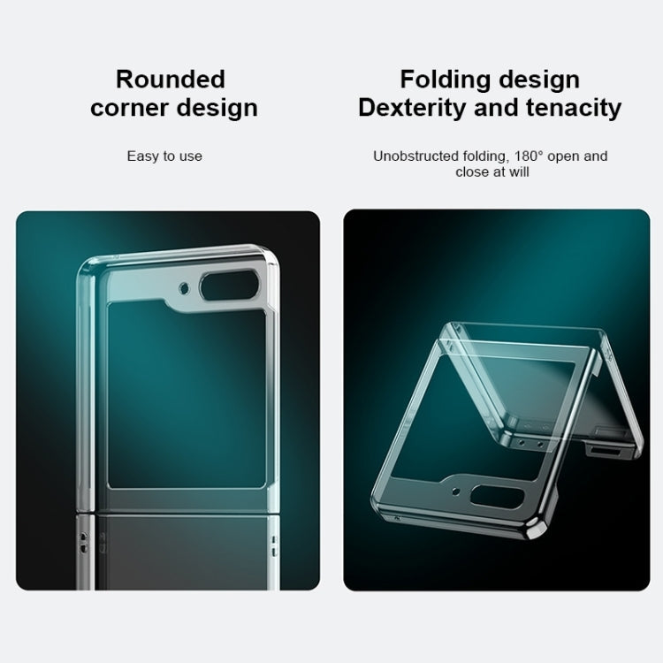 For Samsung Galaxy Z Flip4 5G Transparent PC Flip Phone Case