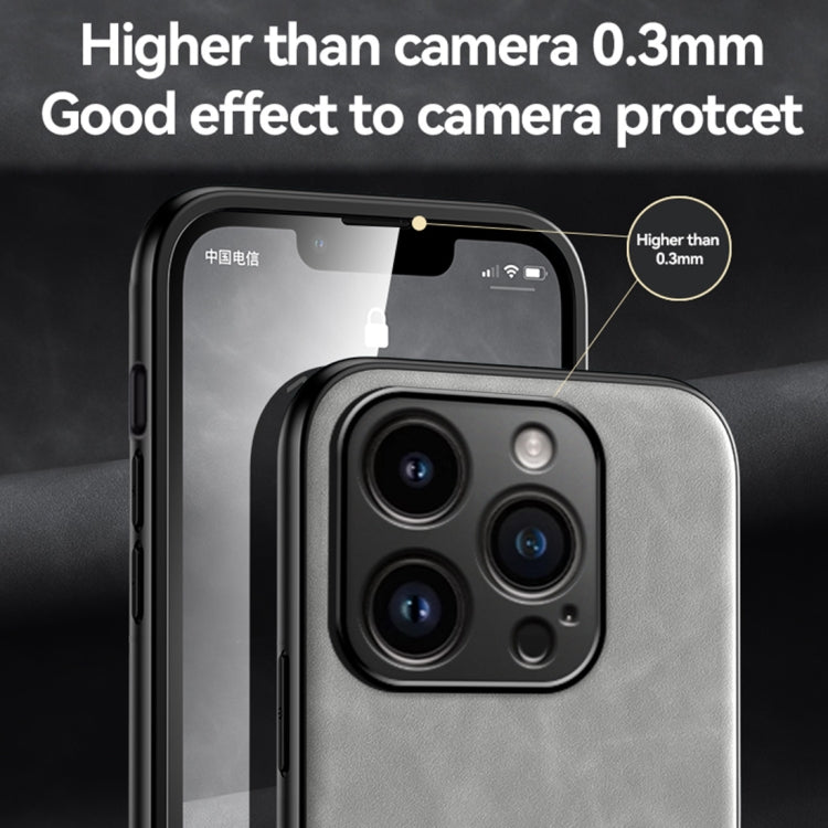 For iPhone 15 Plus Skin Feel Magnetic Leather Back Phone Case(Dark Grey)