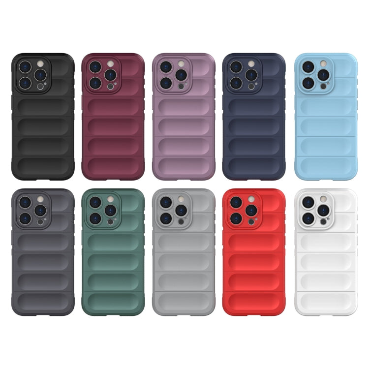 For iPhone 15 Pro Magic Shield TPU + Flannel Phone Case(White)