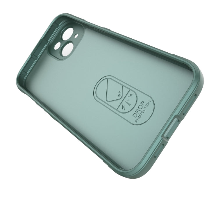 For iPhone 15 Plus Magic Shield TPU + Flannel Phone Case(Wine Red)