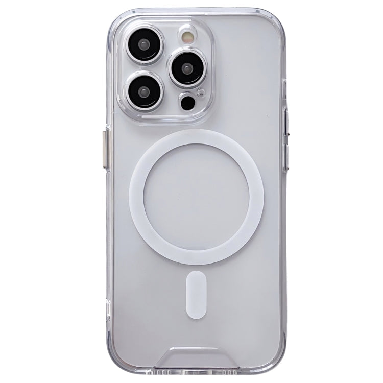For iPhone 15 Pro Space MagSafe Acrylic Hybrid TPU Phone Case(Transparent)