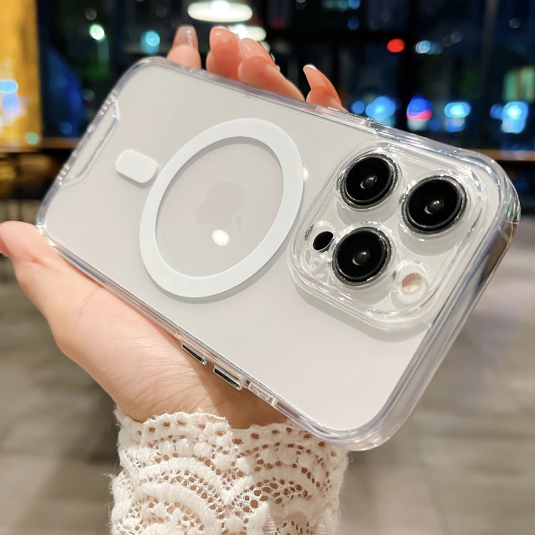 For iPhone 15 Plus Space MagSafe Acrylic Hybrid TPU Phone Case(Transparent)