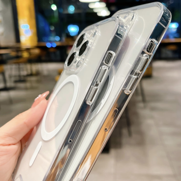 For iPhone 15 Plus Space MagSafe Acrylic Hybrid TPU Phone Case(Transparent)