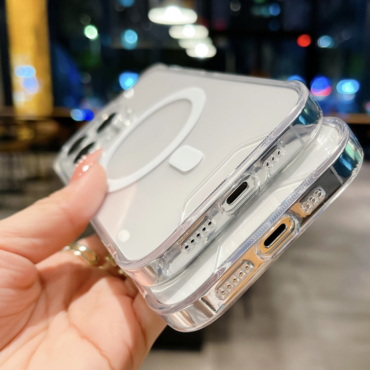For iPhone 15 Pro Space MagSafe Acrylic Hybrid TPU Phone Case(Transparent)
