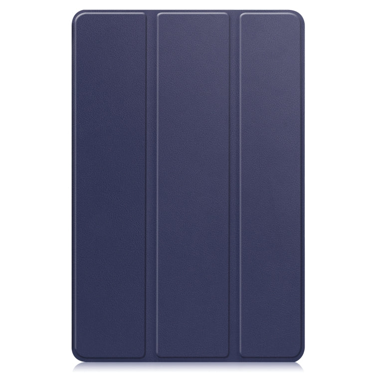 For Huawei MatePad 11.5 2023 Custer Texture 3-Fold Holder Leather Tablet Case(Dark Blue)