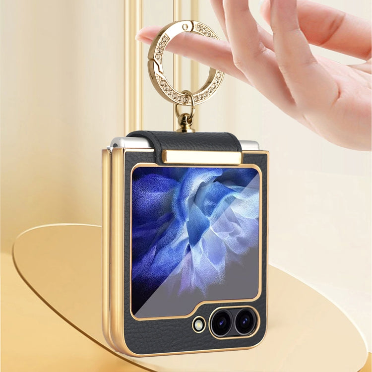 Colorful PU Phone Case with Ring Holder, For Samsung Galaxy Z Flip7 FE / Flip6, For Samsung Galaxy Z Flip7 5G, For Samsung Galaxy Z Flip5