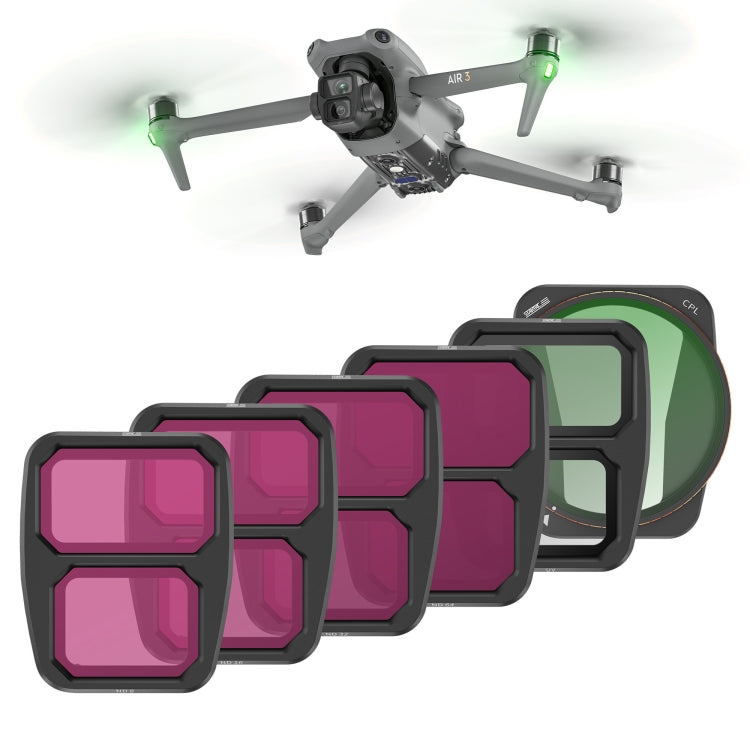 STARTRC Drone Lens Filter, For DJI Air 3 6 in 1 ND8/16/32/64 UV CPL