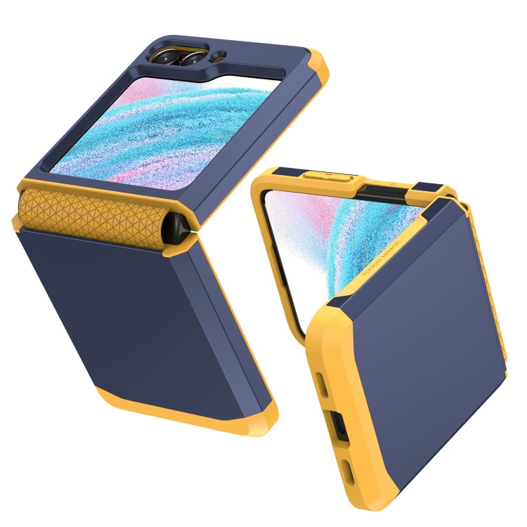 For Samsung Galaxy Z Flip5 SGP Armor 2 in 1 Color Contrast TPU Hybrid PC Phone Case(Blue)