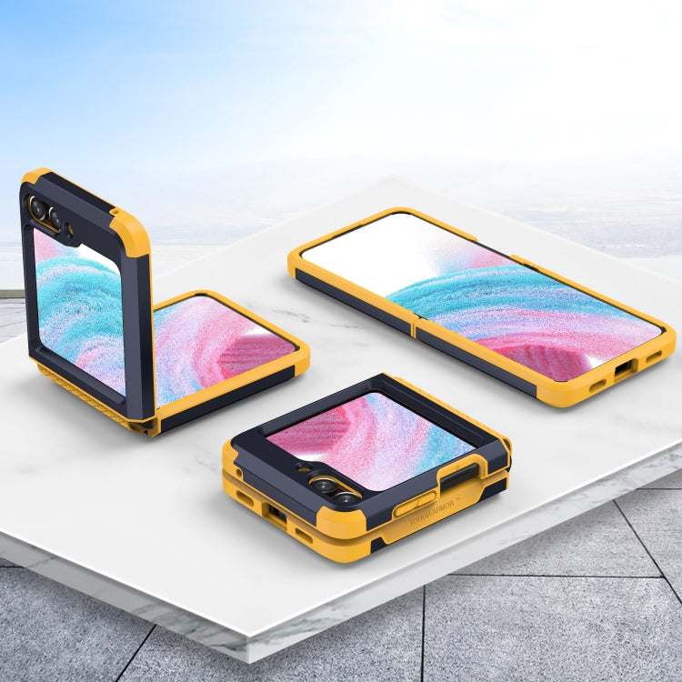 For Samsung Galaxy Z Flip5 SGP Armor 2 in 1 Color Contrast TPU Hybrid PC Phone Case(Blue)
