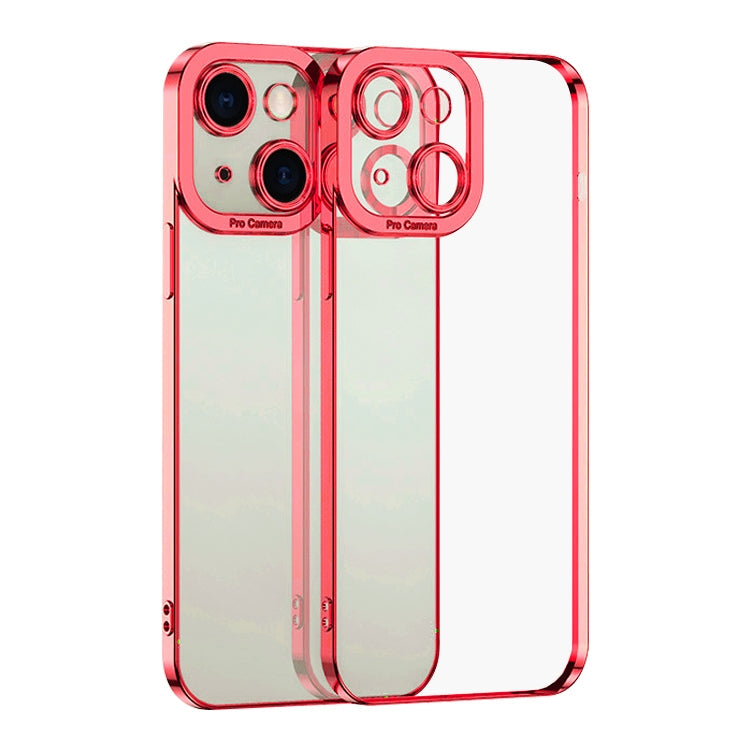 For iPhone 15 Electroplating TPU Phone Case(Red)