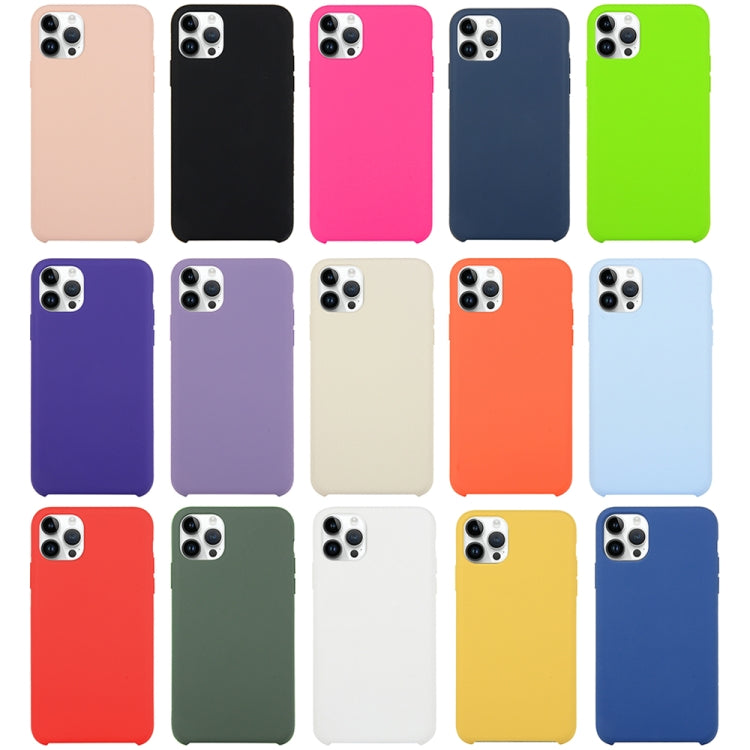 Solid Silicone Phone Case For iPhone 15 Pro Max(Black)