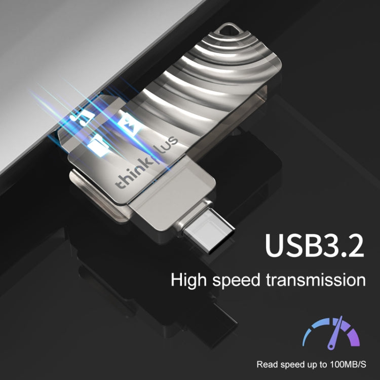 Lenovo Thinkplus MU232 USB 3.2 + USB-C / Type-C Dual Head Flash Drive, Memory:256GB