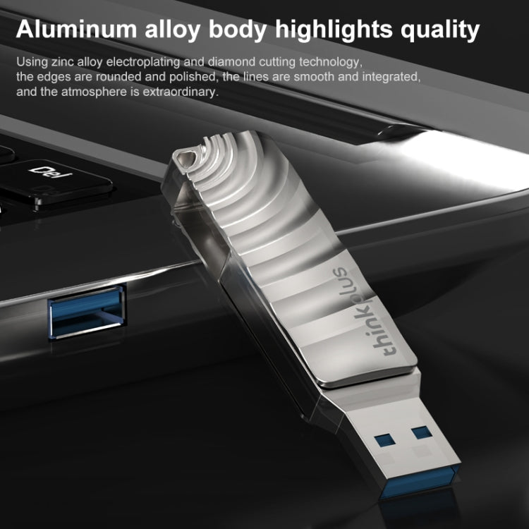Lenovo Thinkplus MU232 USB 3.2 + USB-C / Type-C Dual Head Flash Drive, Memory:256GB