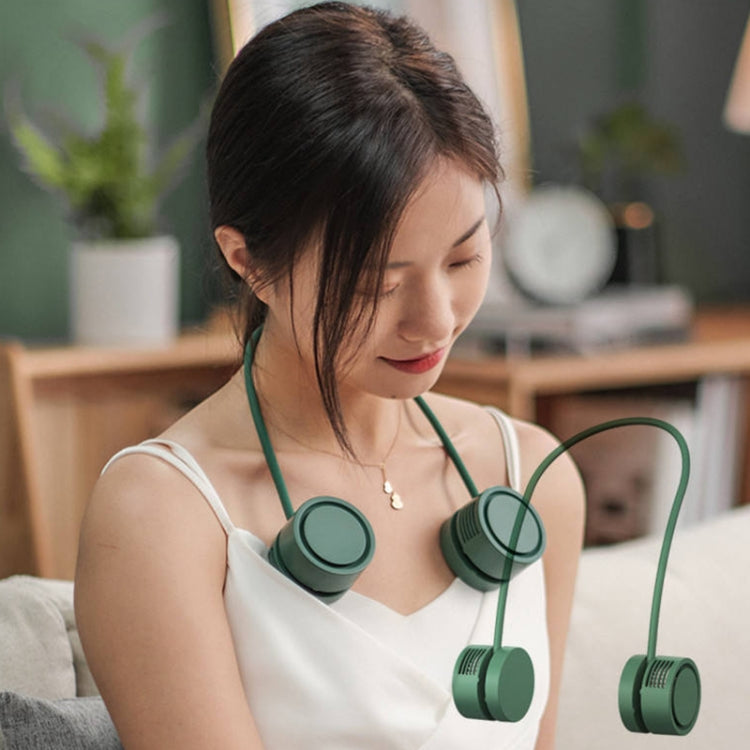 DQ209 Portable Hanging Neck Mute Aroma Diffuser Small Fan(Green)