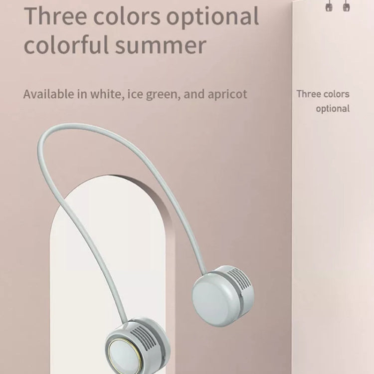 DQ210 Portable Hanging Neck Mute Aroma Diffuser Small Fan(Ice Green)