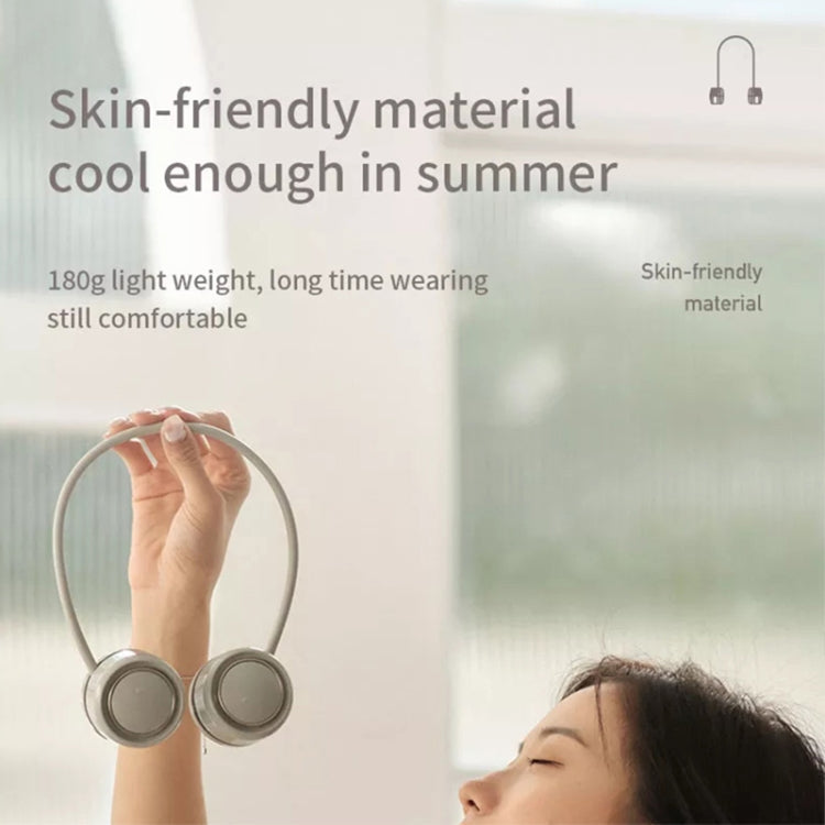 DQ210 Portable Hanging Neck Mute Aroma Diffuser Small Fan(Ice Green)