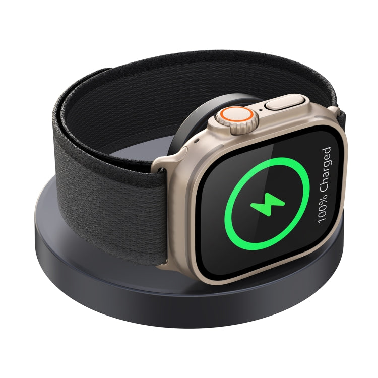 For Apple Watch V17A Foldable Magnetic Wireless Charger(Black)