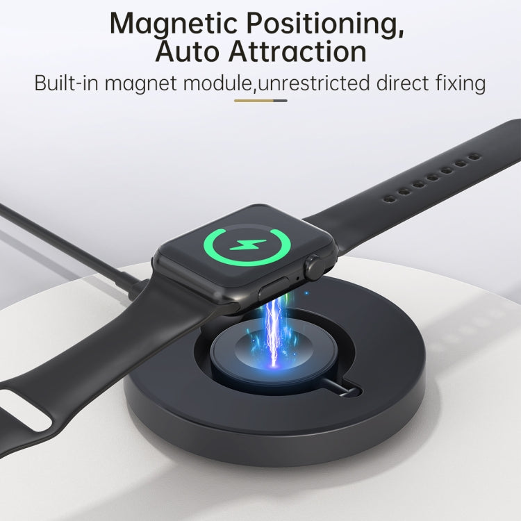 For Apple Watch V17A Foldable Magnetic Wireless Charger(Black)