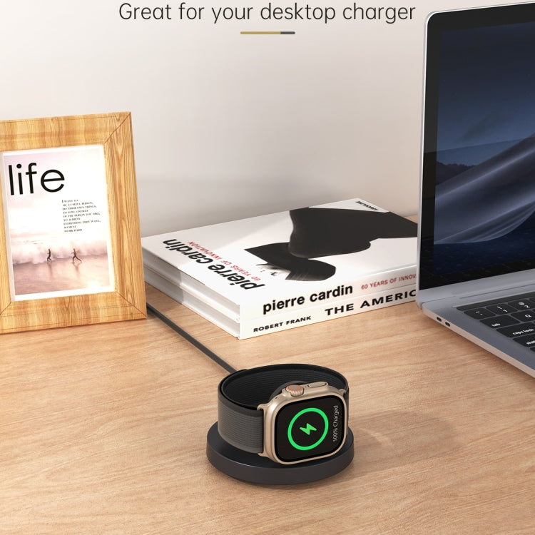 For Apple Watch V17A Foldable Magnetic Wireless Charger(Black)