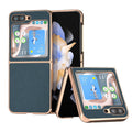 For Samsung Galaxy Z Flip5 Nano Plating Litchi Texture Phone Case(Green)