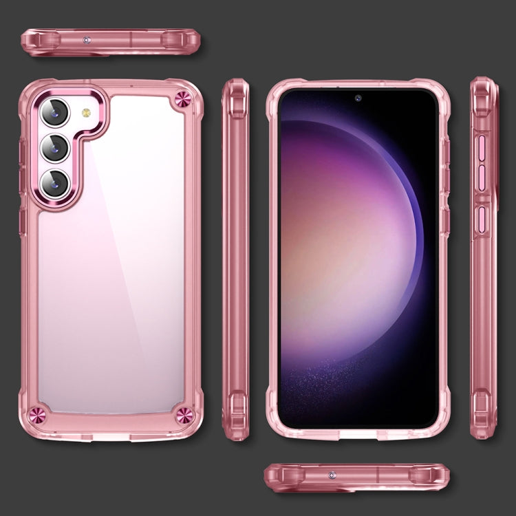 For Samsung Galaxy S22 5G Skin Feel TPU + PC Phone Case(Transparent Pink)