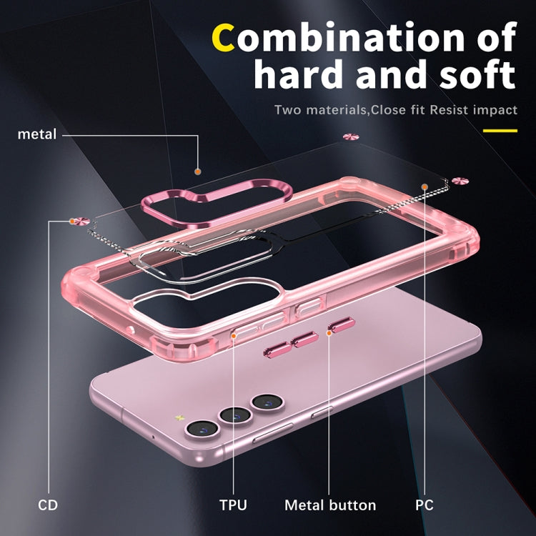 For Samsung Galaxy S22 5G Skin Feel TPU + PC Phone Case(Transparent Pink)