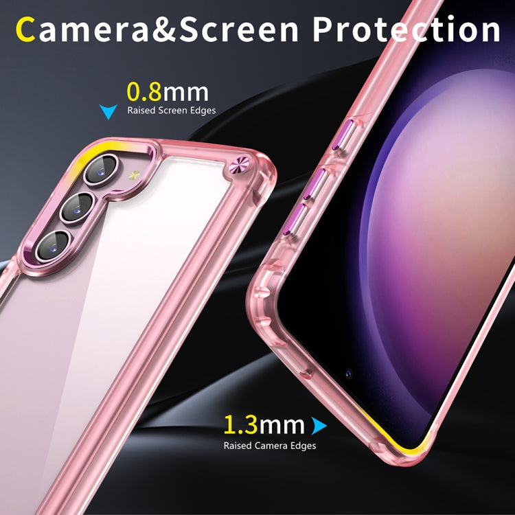 For Samsung Galaxy S22 5G Skin Feel TPU + PC Phone Case(Transparent Pink)