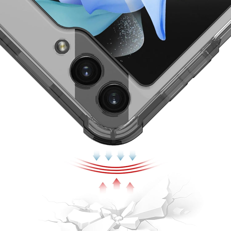 For Samsung Galaxy Z Flip5 GKK MagSafe Airbag Hinge Shockproof Phone Case with Ring Holder(Transparent)
